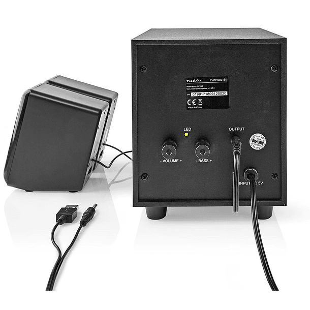 Colunas 2.1 c/ Subwoofer Stéreo 33W - NEDIS 4