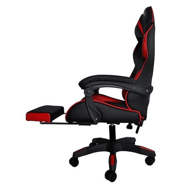 Cadeira Gaming c/ Apoio Pés (Preto/Vermelho) - MALATEC 4