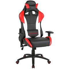Cadeira Gaming SILVERSTONE (Preto/Vermelho/Branco) - VARR