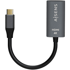 Conversor USB-C Macho - HDMI Fêmea (Cinza) - AISENS