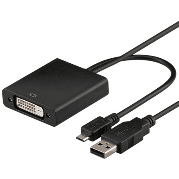 Adaptador MHL+ micro USB M -> DVI F 1