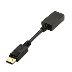 Conversor DisplayPort Macho -> HDMI Fêmea (Preto) - AISENS