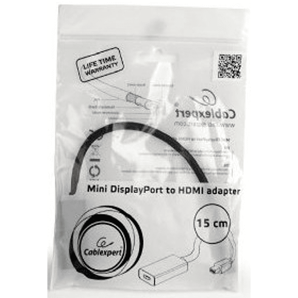 Conversor Mini Displayport Macho ->HDMI Femea - GEMBIRD 2