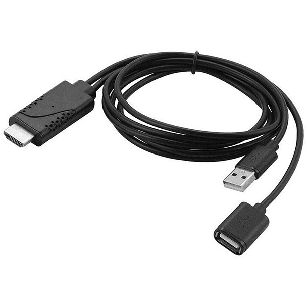 Cabo Conversor HDTV USB A Macho + Fêmea -> HDMI Macho 