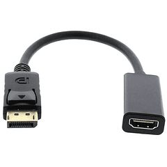 Conversor DisplayPort Macho -> HDMI Femea (20cm)