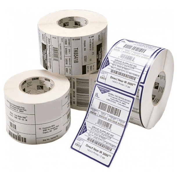 Rolo 500x Etiquetas Termicas Br. Perf. Comp. Zebra 101.5mm x 50mm (880134-050/800274-205/30056) 