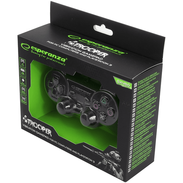 Comando p/ PC/Playstation 3 USB 2.0 (Preto) - ESPERANZA 3