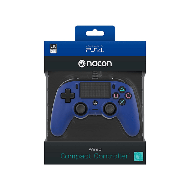 Nacon Compact Transparente PS4 Azul Gamepad