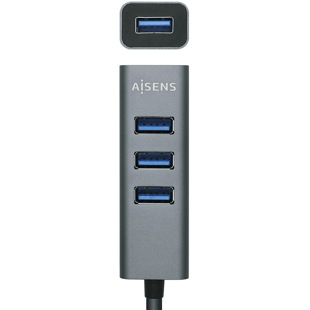 Hub USB 3.0 de Alumínio (Cinza) - AISENS 2