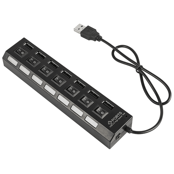 HUB USB 7 Portas ON-OFF c/ Alimentação 1