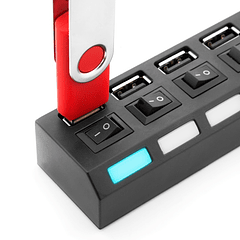 HUB USB 4 Portas ON-OFF c/ Alimentação