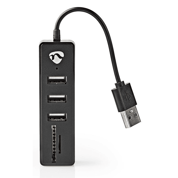 HUB USB2.0 3 Portas c/ Leitor Cartões SD/microSD - NEDIS 2
