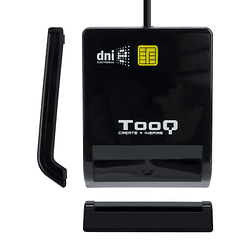 Leitor SmartCard p/ Cartões Identificação/Cidadão/DNI USB2.0 (Preto) - TooQ