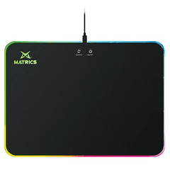 Tapete Gaming 35x25cm RGB c/ Carregador Wireless 10W (Preto) - MATRICS