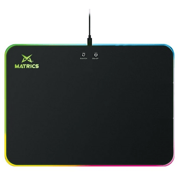Tapete Gaming 35x25cm RGB c/ Carregador Wireless 10W (Preto) - MATRICS 1