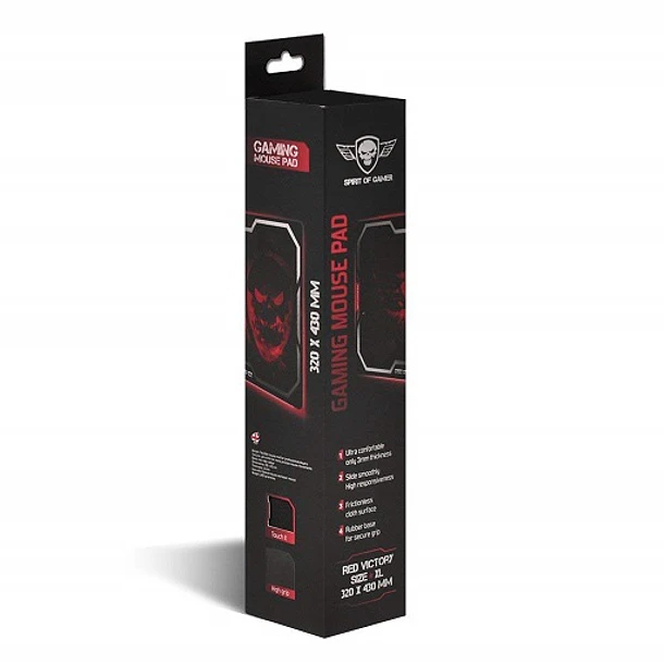 Tapete Gaming Smokey Skull Médio Vermelho - SPIRIT OF GAMER 3
