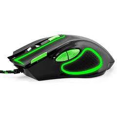 Rato Óptico 7D USB 7 Botões 2400DPI GAMES (HAWK BLACK-GREEN) - ESPERANZA