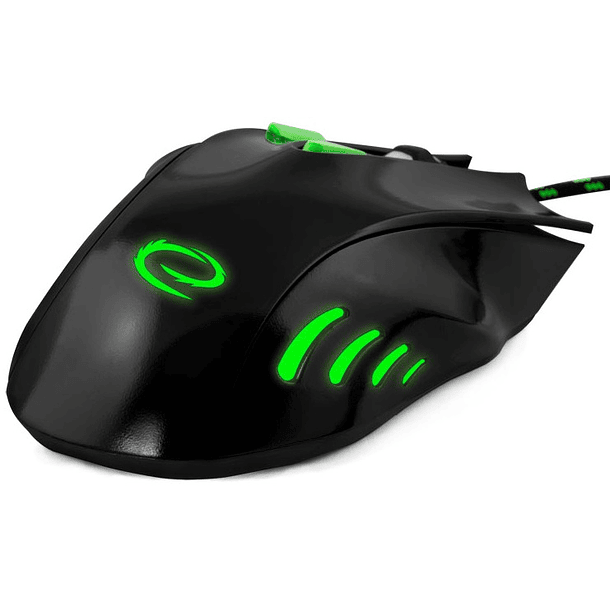Rato Óptico 7D USB 7 Botões 2400DPI GAMES (HAWK BLACK-GREEN) - ESPERANZA 3