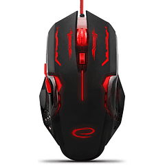 Rato Óptico 6D USB 6 Botões 2400DPI GAMES (APACHE RED) - ESPERANZA