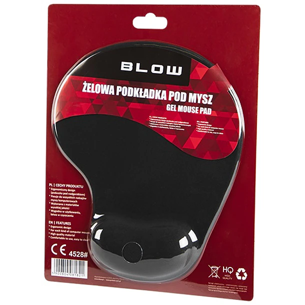 Tapete Preto p/ Rato com Apoio de Pulso - BLOW 2
