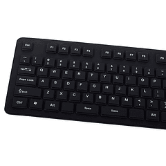 Teclado USB em Borracha de Silicone (Preto)