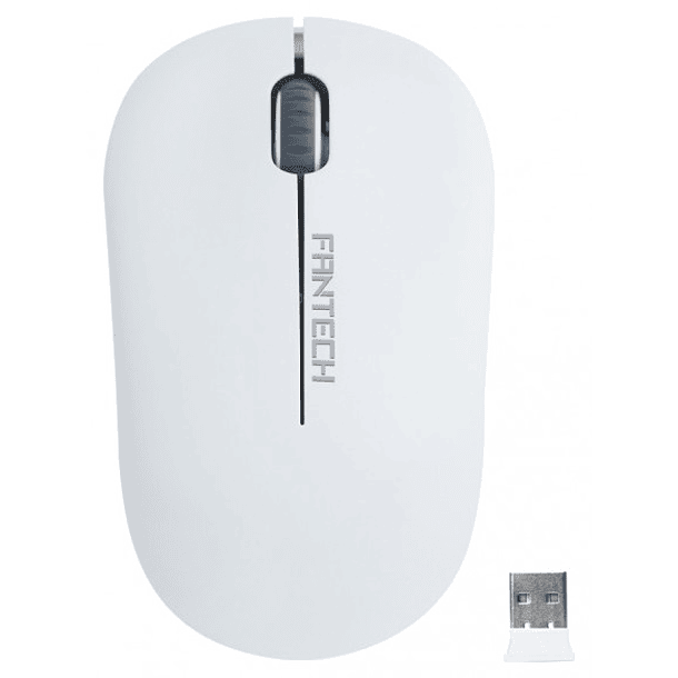 Rato Óptico 1200 DPI Office Wireless W188 (Branco) - FANTECH 1