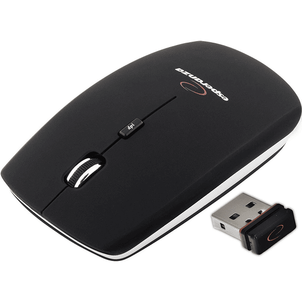Rato Óptico 4D Ultra SLIM USB s/ Fios 1600DPI (SATURN BLACK) - ESPERANZA 1