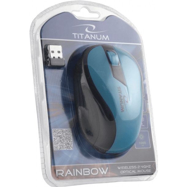 Rato Óptico USB s/ Fios 2,4GHz (3D) Azul - TITANUM 3