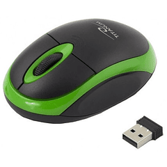 Rato Óptico s/ Fios 1000dpi (Preto / Verde) - TITANIUM