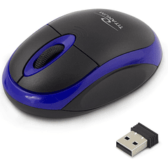 Rato Óptico s/ Fios 1000dpi (Preto / Azul) - TITANIUM