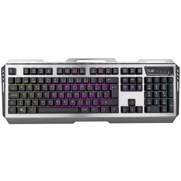 Teclado PT Gaming USB c/ Iluminação RGB PT - EWENT 1