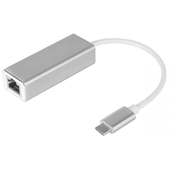 Placa de Rede Externa USB-C 3.0 Macho - RJ45 Fêmea Gigabit 10/100/1000 - Kruger&Matz