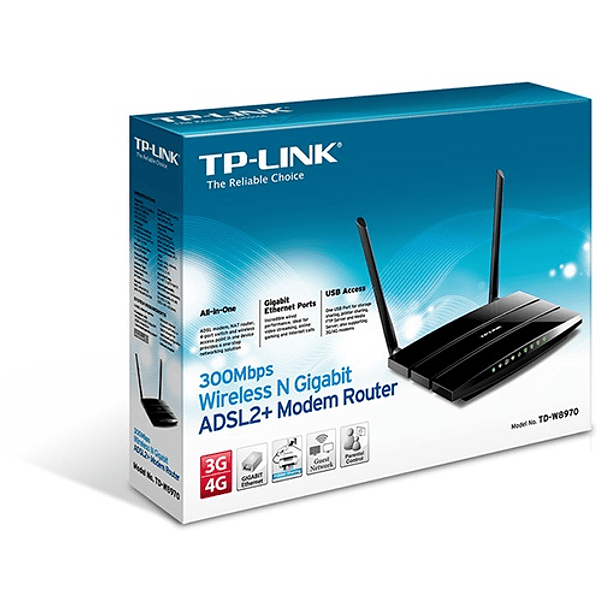 Router Modem Wireless GIGABIT ADSL2 N 300Mbps - TP-LINK 3
