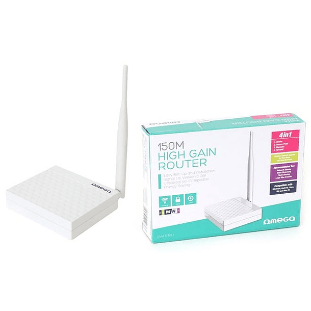 Router / Access Point / Repetidor / Firewall Wireless N 150Mbps - OMEGA 
