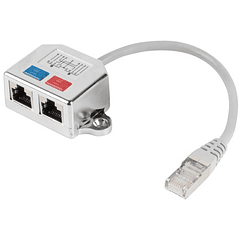 Adaptador Splitter RJ45 Macho - 2x RJ45 Fêmeas (15cm) - LANBERG