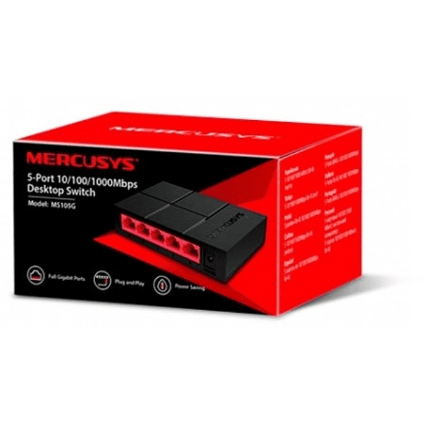 Switch 5 Portas GIGABIT 10/100/1000Mbps - MERCUSYS 4