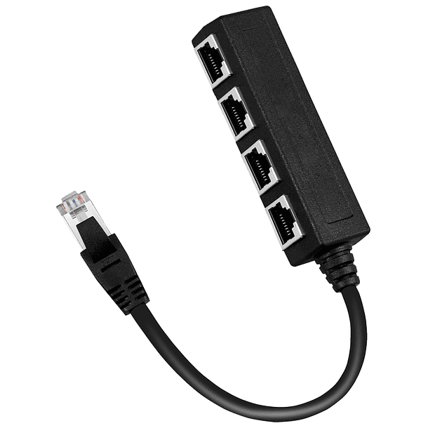 Distribuidor / Switch RJ45 Macho - 4x RJ45 Fêmea 1