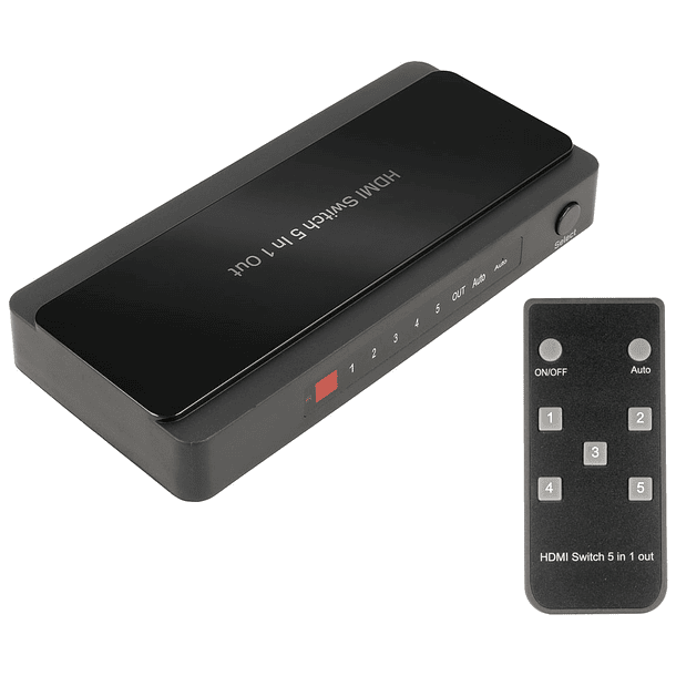 Distribuidor de Sinal HDMI 5 Entradas - 1 Saida c/ Comando 1