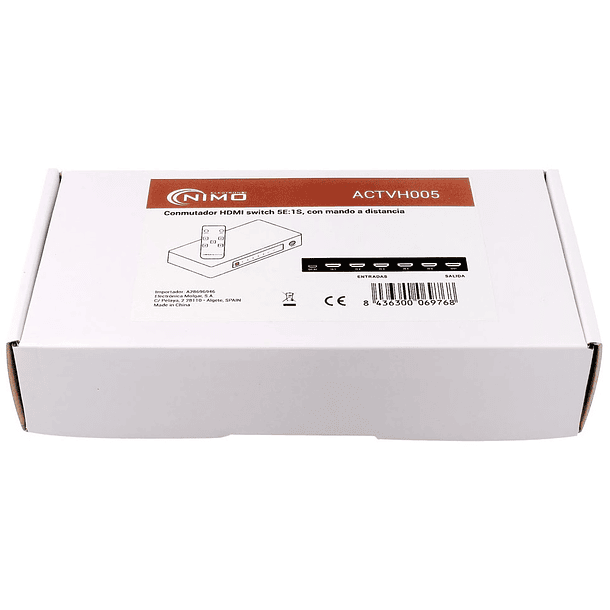 Distribuidor de Sinal HDMI 5 Entradas - 1 Saida c/ Comando 4