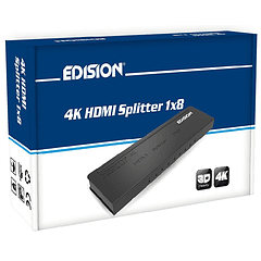 Distribuidor de Sinal HDMI 4K V1.4 (1 Entrada / 8 Saidas) - EDISION