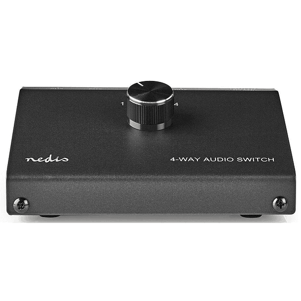 Comutador Selector de Áudio Analógico ASWI2404BK 4 Entradas - NEDIS 2