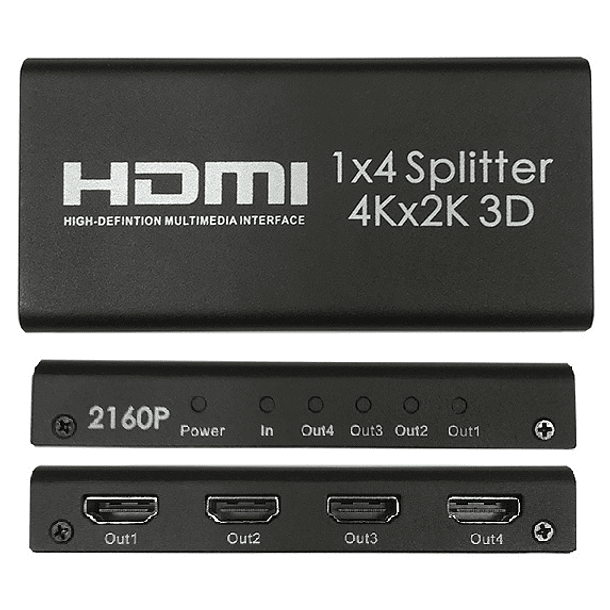 Distribuidor de Sinal HDMI 4K V1.4 (1 Entrada / 4 Saidas) 1