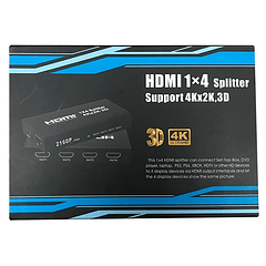 Distribuidor de Sinal HDMI 4K V1.4 (1 Entrada / 4 Saidas)