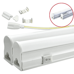 Armadura LED T5 16W 220V 6000K 1700Lm Opalina c/ Interruptor (1,20 mts)