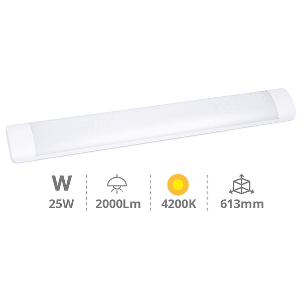Armadura LED 25W 220V Branco 4000K IP20 2000Lm (60cm) - GSC 1