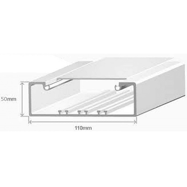 Calha p/ Distribuição 110x50mm Branca (2 mts) - EFAPEL 