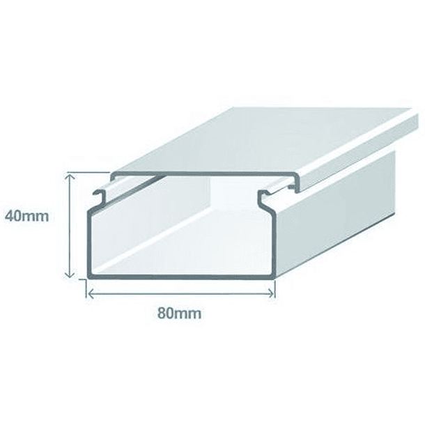 Calha 80x40mm Branca (2 mts) - EFAPEL 