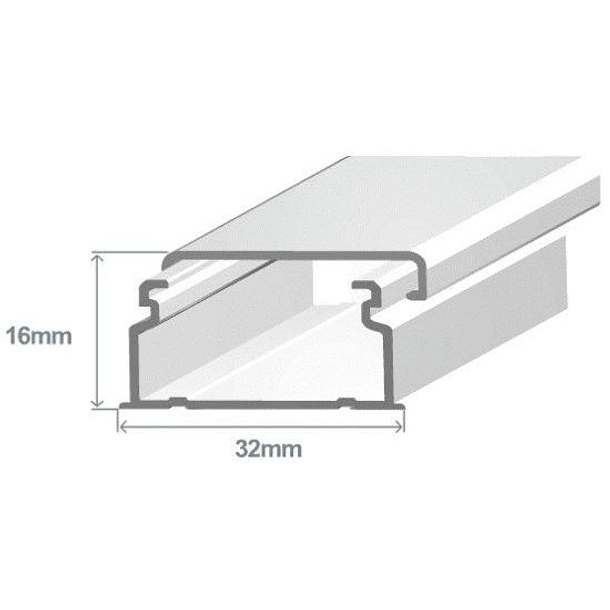 Calha 32x16mm Branca (2 mts) - EFAPEL 