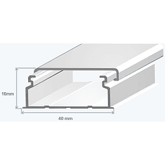 Calha 40x16mm Branca s/ Divisoria (2 mts) - EFAPEL