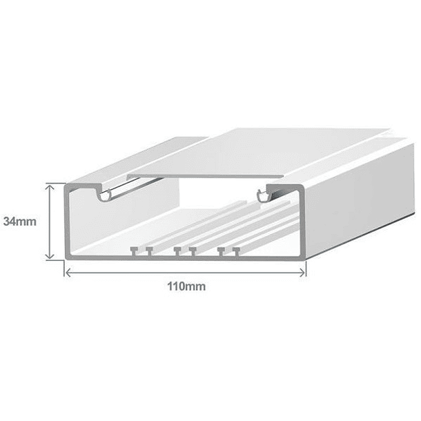 Calha p/ Distribuição 110x34mm Branca (2 mts) - EFAPEL 